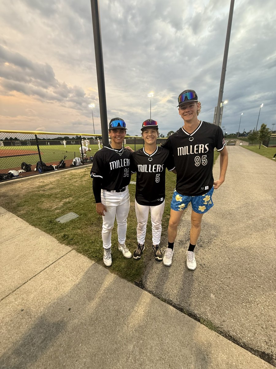 Zach Hoffmann (@hoffmannzach) on Twitter photo P2P Millers 16U Black tie 2-2 in our 2nd game today.
POG: <a href="/JacksonClapp3/">Jackson Clapp</a> big 2-RBI single to tie it in the top of the 7th.
- <a href="/Jackson_onell10/">Jackson onell</a> 5.2 IP, 1 ER, 2 K
- <a href="/HansenNola5000/">nolan Hansen</a> 1.1 IP, 2 K
- <a href="/Kyle_K_baseball/">Kyle Kotaska</a> & <a href="/GioValente44/">GioValente44</a> with a H and SB a piece.
- <a href="/joeycrissinger/">Joseph Crissinger</a> 2 BB, R P2P Millers 16U Black tie 2-2 in our 2nd game today.
POG: <a href="/JacksonClapp3/">Jackson Clapp</a> big 2-RBI single to tie it in the top of the 7th.
- <a href="/Jackson_onell10/">Jackson onell</a> 5.2 IP, 1 ER, 2 K
- <a href="/HansenNola5000/">nolan Hansen</a> 1.1 IP, 2 K
- <a href="/Kyle_K_baseball/">Kyle Kotaska</a> & <a href="/GioValente44/">GioValente44</a> with a H and SB a piece.
- <a href="/joeycrissinger/">Joseph Crissinger</a> 2 BB, R