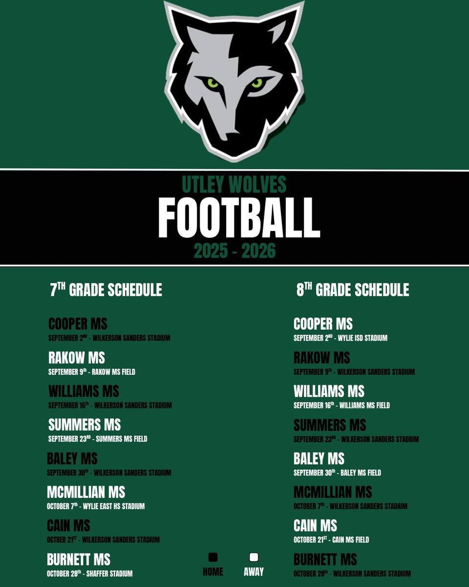 UtleyBoys's tweet image. 🚨 2025-2026 UTLEY FOOTBALL SCHEDULE 🚨
#WolfPack #HuntAsOne