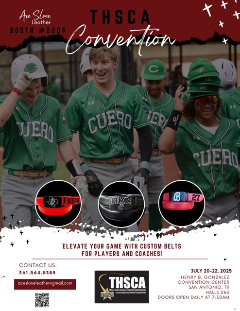 Can’t wait to showcase Ace’s talent on Sunday at the THSCA Convention! Please stop by to elevate your staff’s &amp; team’s game!