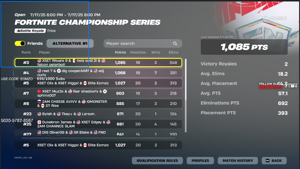 Eomzo1's tweet image. Heat 2 @Clix @BatmanBugha @AlwyzPAPPIE @BloodxEU @EliteEsports