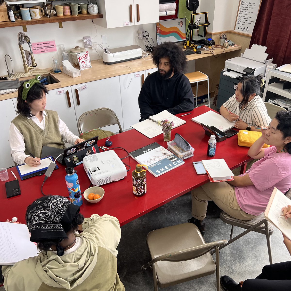 toughdough_'s tweet image. Photos from my first drawing workshop! More soon