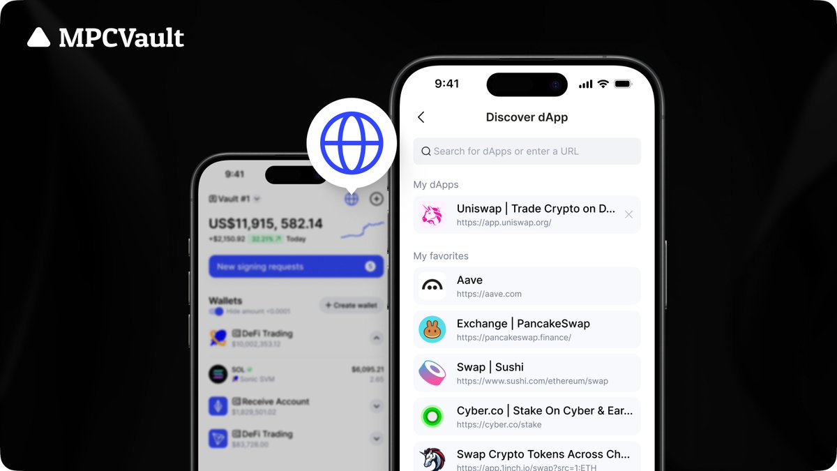No need to leave the app! The mobile app now lets you connect seamlessly to dApps for actions like approving transactions, signing messages, and managing your assets—all from one place. This will keep you connected to the Web3 ecosystem, starting with EVM and Solana chains today