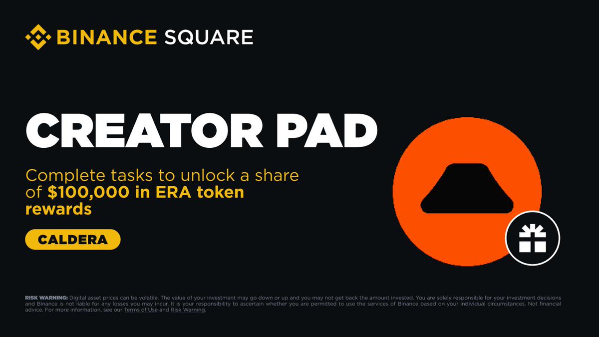 🌟 NEW in the CreatorPad!

$100,000 in ERA Token Rewards is up for grabs in Binance Square's latest campaign with Caldera! Complete simple tasks to unlock a share of the reward pool.

⏰ 18 Jul 2025 to 18 Oct 2025

➡️ Start Now!binance.com/en/square/crea…
More info here➡️