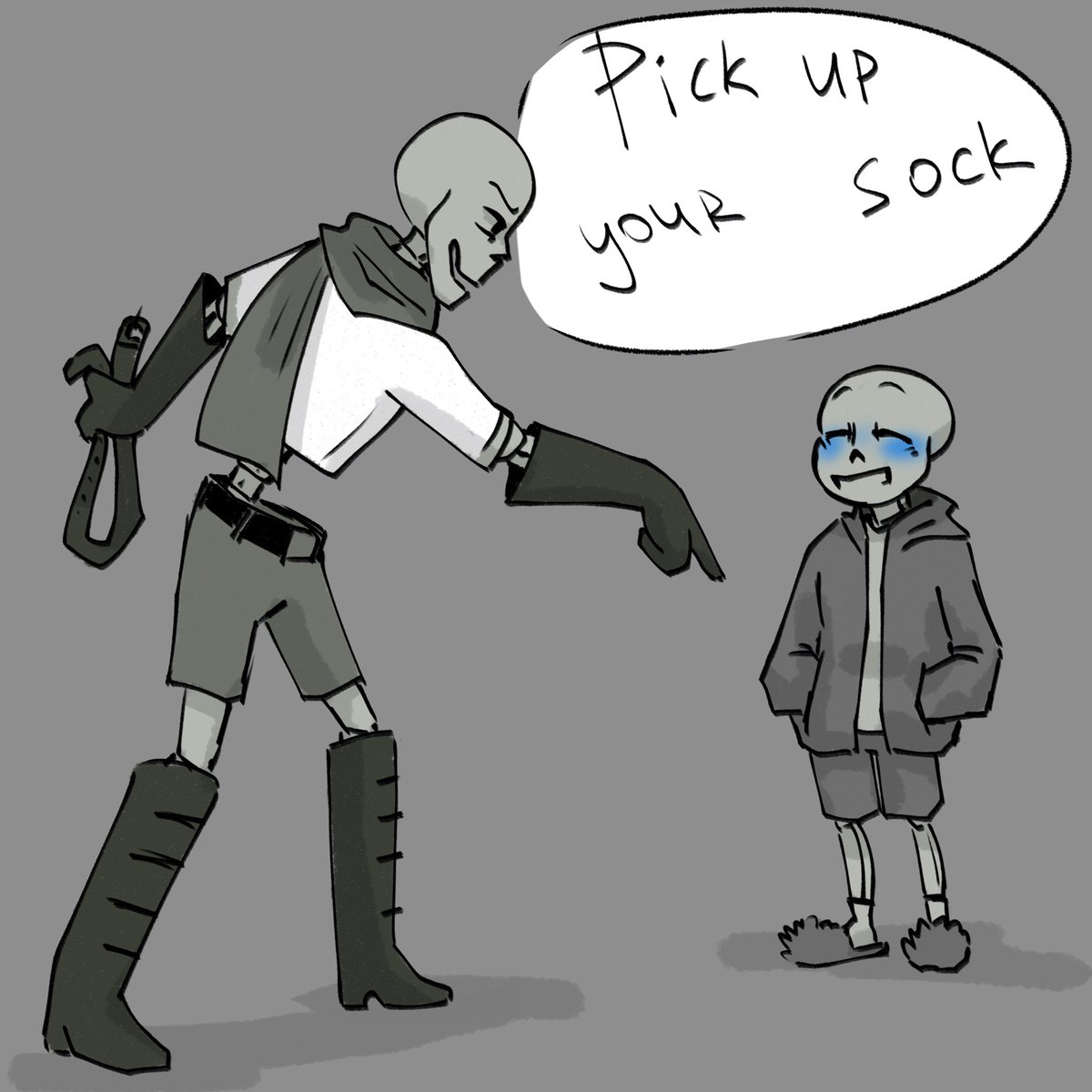 HarukaInky's tweet photo. Wel.. hahah i like it #undertale #downboy #pickitup #sans #papurus #papysans #foncest #パピサン https://t.co/0Nro1VWDzt