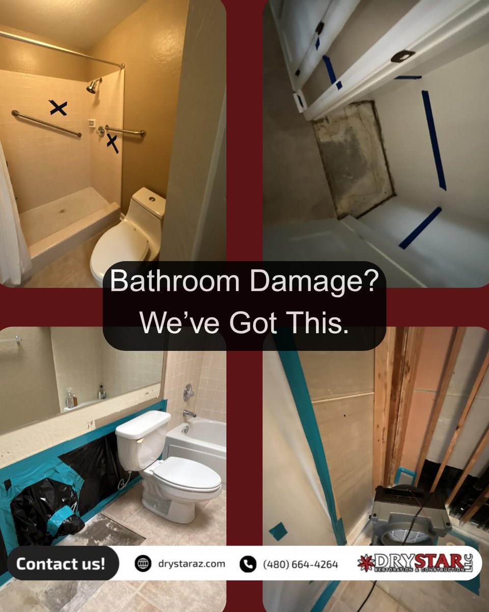 Bathroom mold damage? We’ve got this.

Whether it’s behind the wall, under the tub, or under your feet—
Dry Star responds fast and restores with precision.

#DryStarRestoration #AZContractor #EmergencyRestoration #WeGotThis #WaterDamageAZ #RestorationExperts