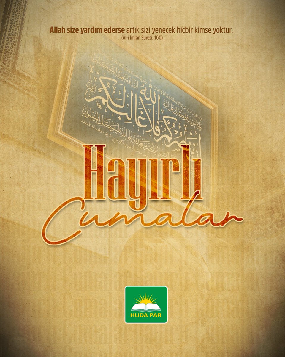 Allah size yardım ederse artık sizi yenecek hiçbir kimse yoktur. (Âl-i İmrân Suresi, 160)

Cumamız Mübarek Olsun.

#HayırlıCumalar