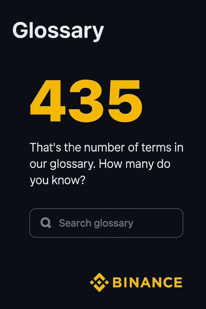 _RichardTeng's tweet image. 435 terms are currently listed on the #Binance Academy to help you familiarize yourself with the crypto ecosystem.