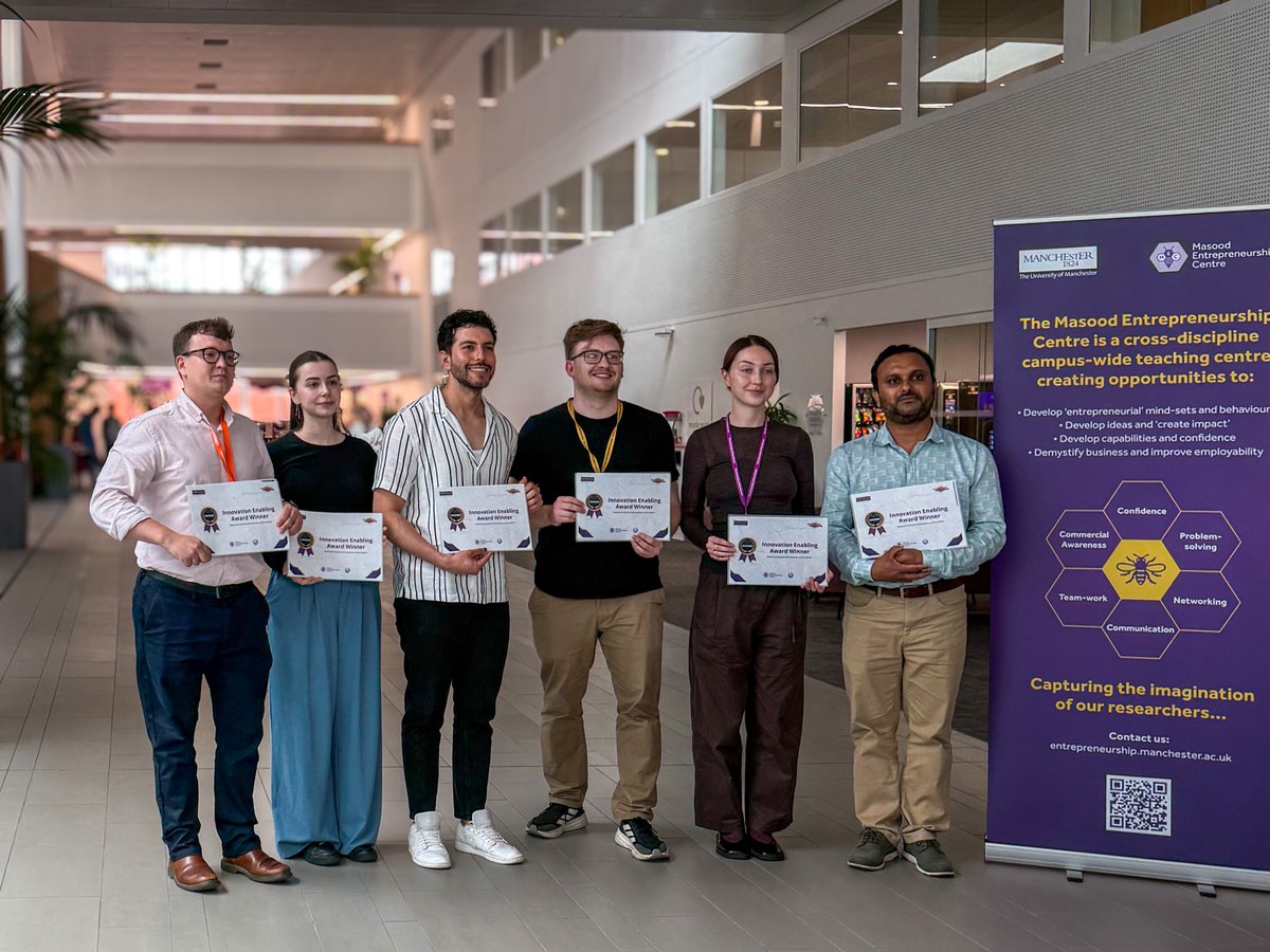 Sergio Gutiérrez 👨🔬🦠🧬 (@sagutierrezz) on Twitter photo This semester, Ryan (<a href="/algaladvocate/">Ryan Cochrane</a>) and I joined the Researcher to Innovator programme at <a href="/AllianceMBS/">Alliance MBS</a>, representing the Cai’s Lab.
I pitched PRECIOUS — a synbio project to recover valuable elements from waste — and won the Innovation Enabler Award 🏆
#SynBio #UoM #Innovation This semester, Ryan (<a href="/algaladvocate/">Ryan Cochrane</a>) and I joined the Researcher to Innovator programme at <a href="/AllianceMBS/">Alliance MBS</a>, representing the Cai’s Lab.
I pitched PRECIOUS — a synbio project to recover valuable elements from waste — and won the Innovation Enabler Award 🏆
#SynBio #UoM #Innovation