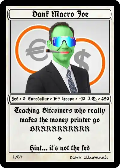 Ordistorians's tweet photo. Ordistorians
Series 0
Card 9

Dank Macro Joe by @MblingBrdFrk 

Also Part of the @DankDirectory on XCP
https://t.co/I2flgyk8gu https://t.co/XXhyZIMLy3