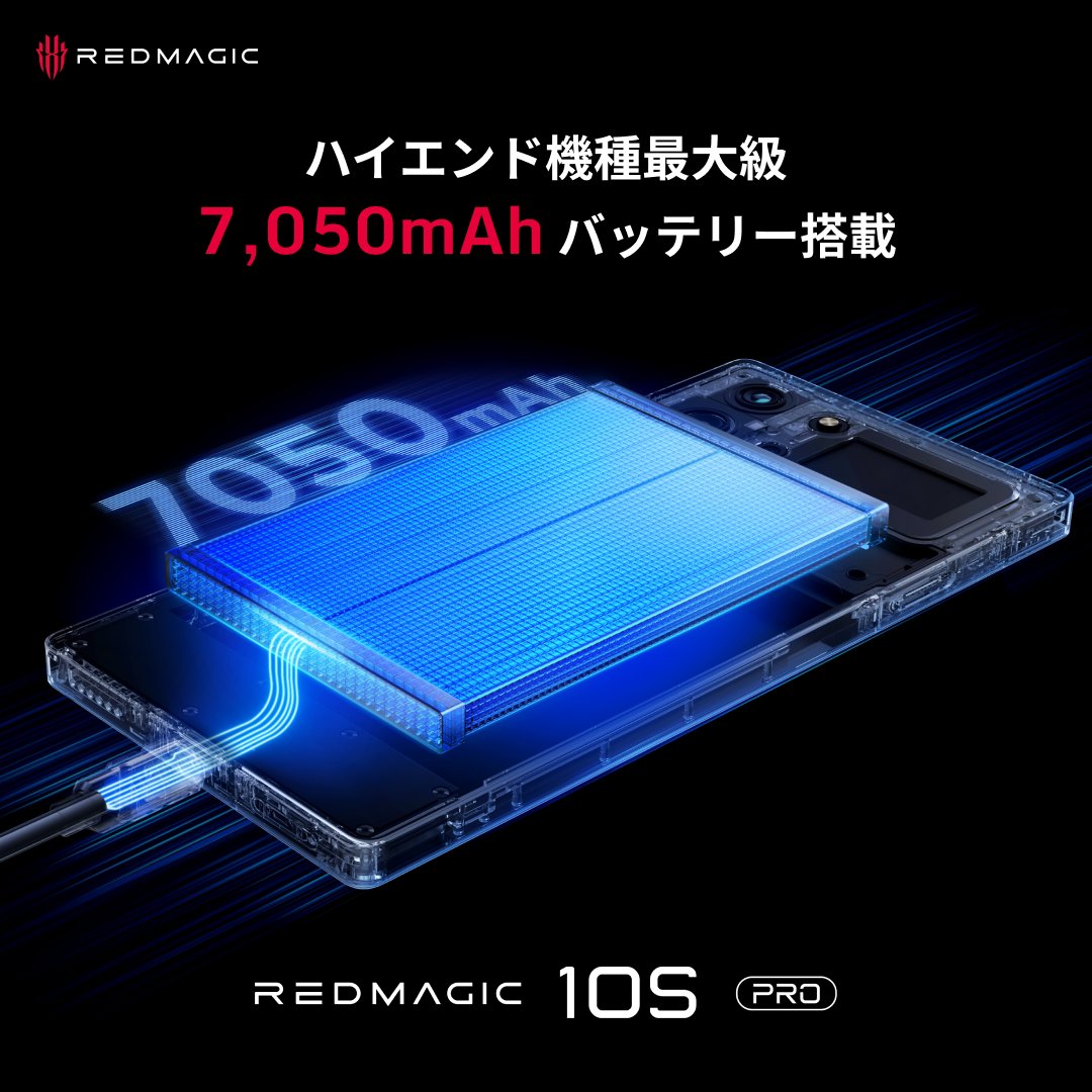 ハイエンド最大級7,050mAh大容量バッテリー × 最大80W高速充電の最強