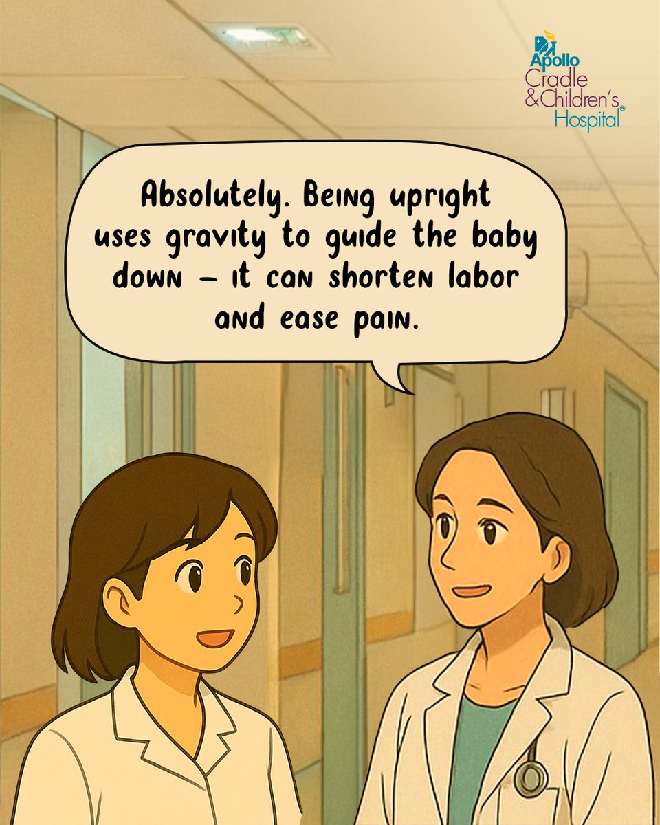 ApolloCradle's tweet image. From walking to squatting to birthing balls — upright positions use gravity to help labor progress naturally. Always consult a doctor for guidance!

#LaborTips #NaturalBirth #BirthingPositions #InformedBirth #PrenatalCare #MaternityCare #BestObgynHospital