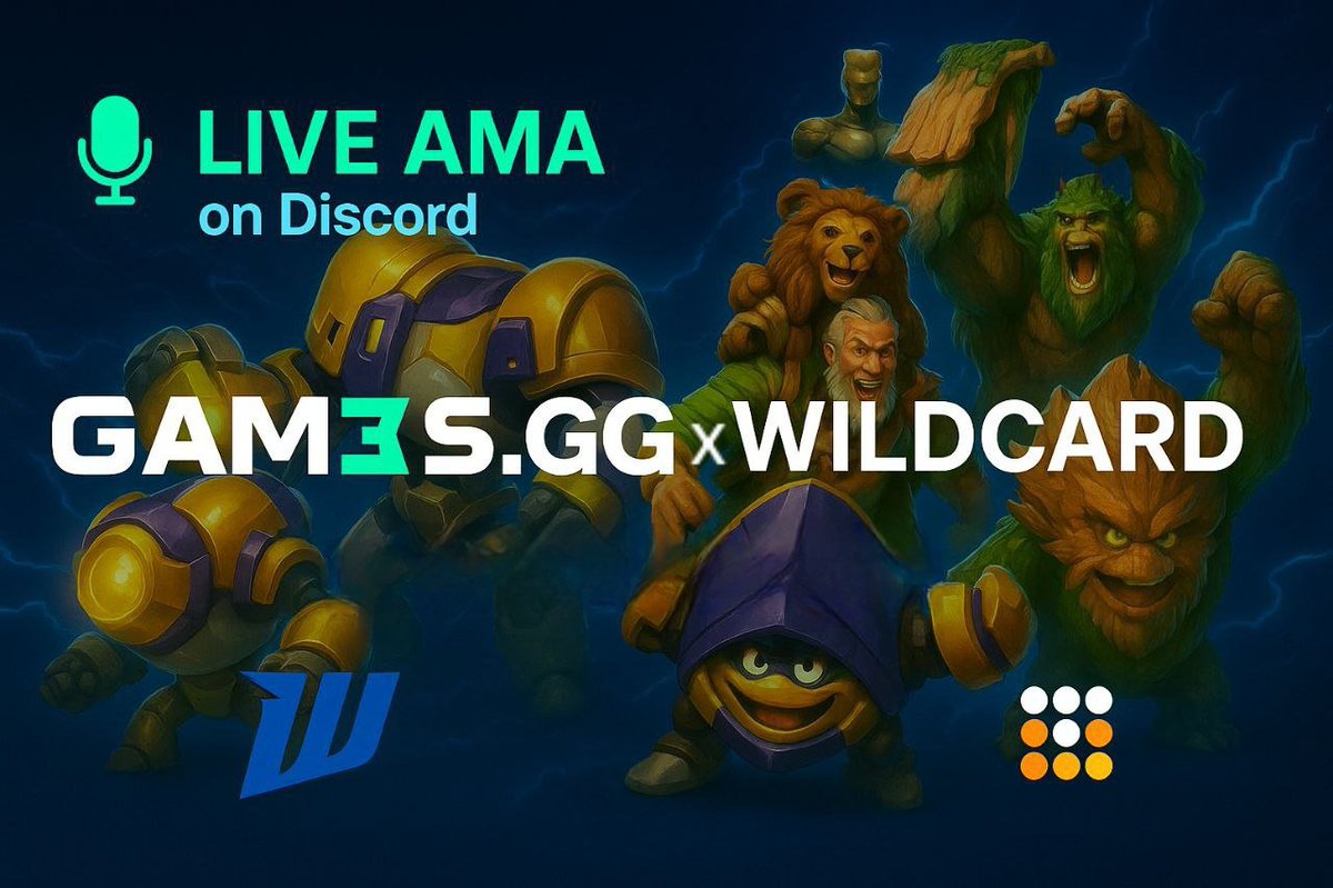 Gam3sHub's tweet image. Another cool guest joining us this week for the friday ama in @GAM3Sgg_ discord.
@BlakeWaddington will be sharing all the alpha and leaks regarding @PlayWildcard and @ThousandsTV
Starting at 1400 UTC