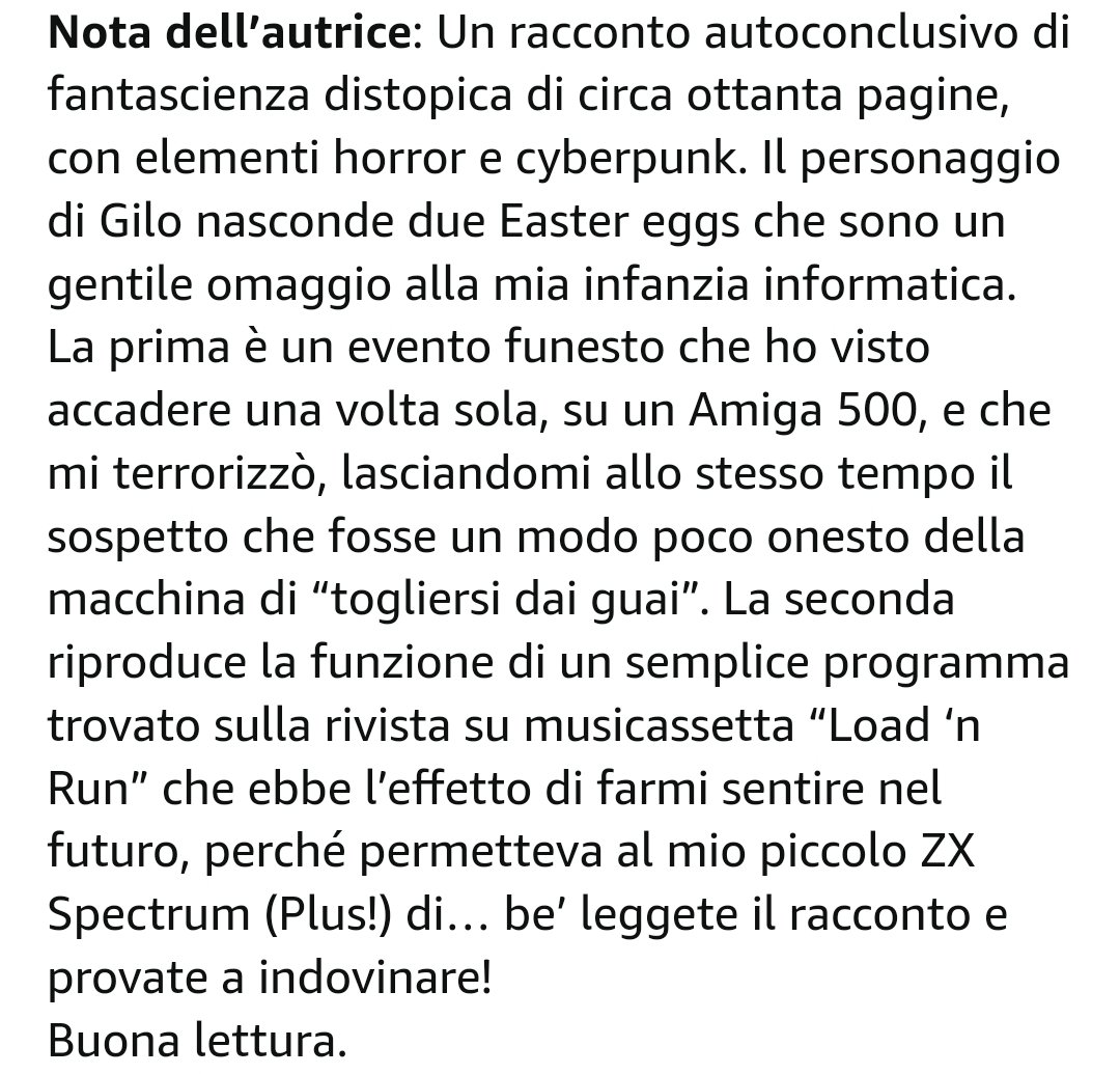 AutriceRomano's tweet image. "Fuga da IA" racconto cyberpunk di 80 pagine, sarà gratuito in formato ebook per qualche giorno su Amazon a questo link:
amazon.it/dp/B00SG7ZTVO
Scritto nel 2015, ha preconizzato le modalità di apprendimento dell'Intelligenza Artificiale.
Buona lettura!