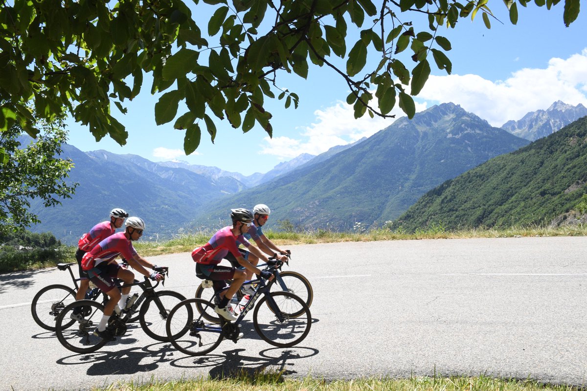 TheTour21's tweet image. It’s called the Queen Stage for a reason.
Stage 18 was brutal - long, mountainous, and unforgiving. The team got 5 hours of sleep. Now they’re back on the bikes for another 130km of climbing.
justgiving.com/campaign/2025t…