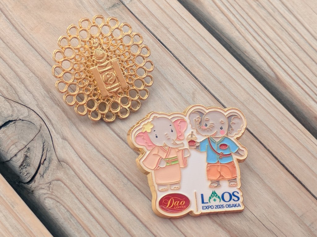 コモンズDのモンゴル（800円）とラオス（1200円）のピンバッジ