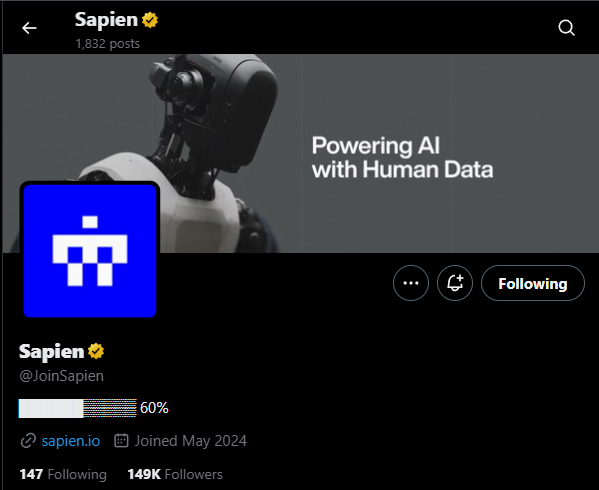 Rayefvul's tweet photo. ██████▒▒▒▒▒ 60% unlocked and counting

at @JoinSapien  the approach is simple people lead, and AI follows

Here what sets it apart

proven, on-chain reputation that actually reflects your contributions

fair rewards for meaningful work

Human knowledge turned into valuable training data - the ethical way

full transparency every step of the way

If you are part of  @cookiedotfun  snapper community here what you need to know

0.5% of the total token supply is reserved for Snapper rewards

mainnet and $SAPIEN token generation event are just around the corner

14,000+ unique participants so far

Rewards are going to the top 10,000 contributors

Big things are coming - and its still just the beginning
#sapien  #cookiedotfun