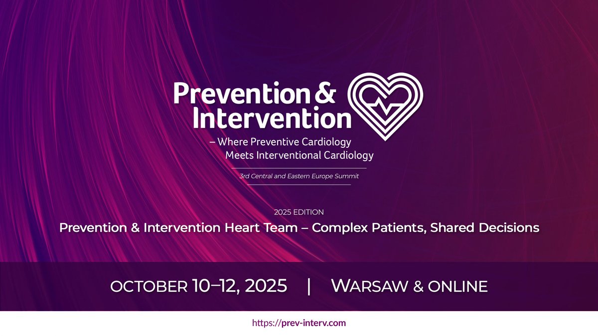CVPrevInterv's tweet image. Click the link below to see what&apos;s on deck for 𝐏𝐫𝐞𝐯𝐞𝐧𝐭𝐢𝐨𝐧 &amp;amp; 𝐈𝐧𝐭𝐞𝐫𝐯𝐞𝐧𝐭𝐢𝐨𝐧 𝟮𝟬𝟮𝟱‼️ The scientific programme is taking shape! Special thanks to our faculty who have already confirmed their participation!
🔗prev-interv.com/programme/
#CardioEd #Conference