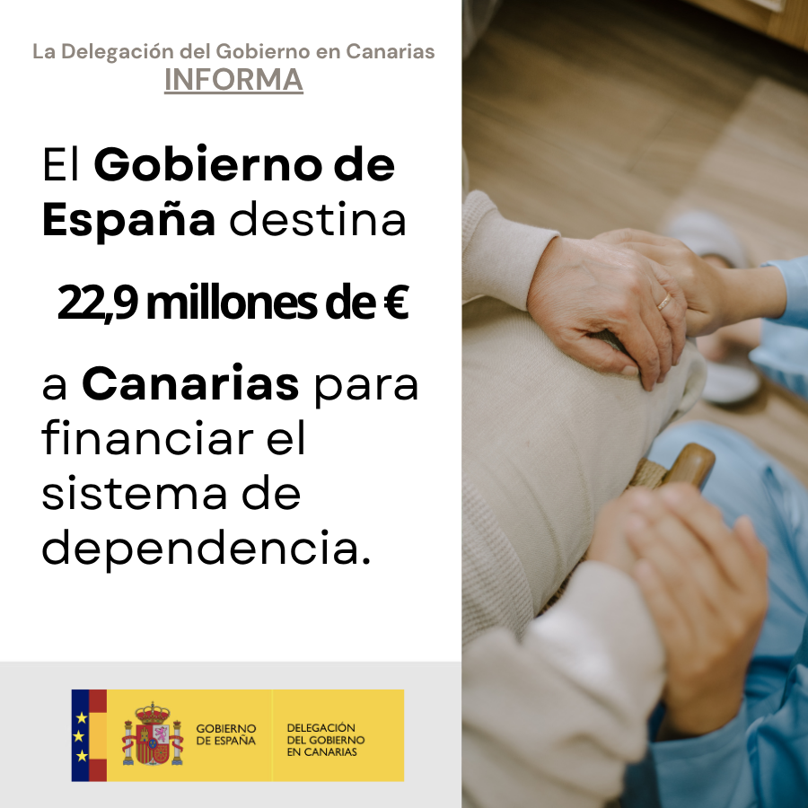 El Gobierno de España destina 22,9 M€ a Canarias para reforzar el sistema de dependencia. Más recursos, más derechos y mejor atención para quienes más lo necesitan. Seguimos avanzando en cuidados dignos y accesibles. #Canarias #Dependencia #Avanzamos