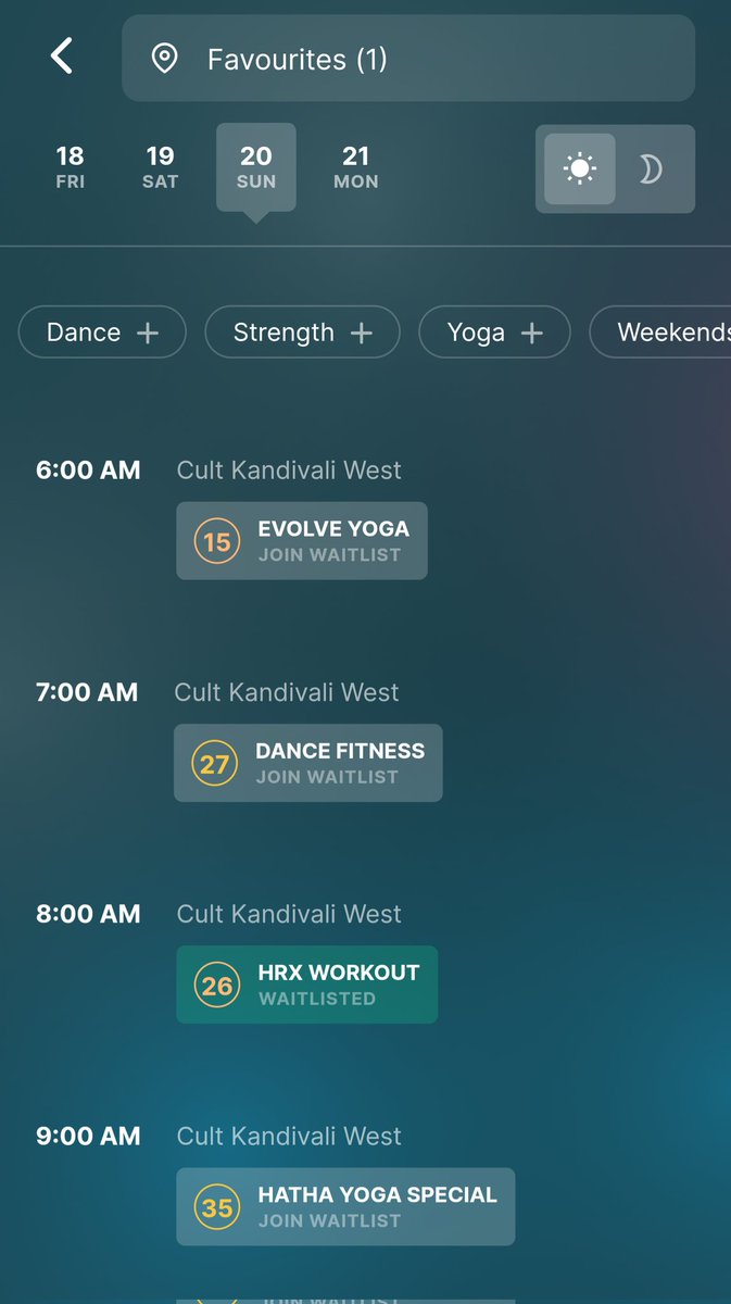 hetul's tweet image. Booking a class in @we_are_cult app is just like @IRCTCofficial tatkaal bookings. You're on the Waitlist! 

The real cardio happens when you are refreshing at 09.59 PM!