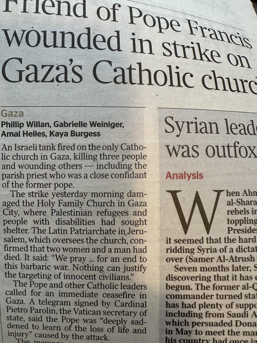 I wonder if this was punishment for the complaints about recent attacks by settlers on a Christian village on the West Bank?