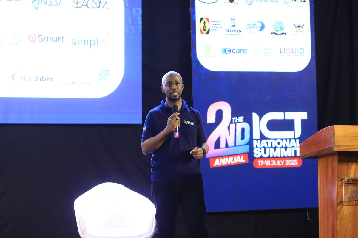 UICTug's tweet image. It&apos;s Day 2 of the @ICTAUg #NationalICTSummit. Dr. Hatwib Mugasa (@NITAUgandaED), Executive Director of @NITAUganda1 starts us off with a keynote address. 
#NationalICTSummitUg