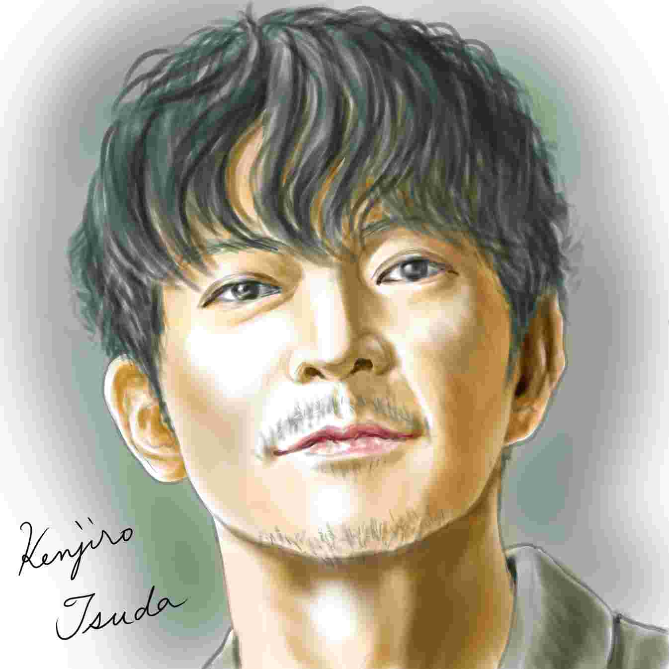 けーんさま専用【手描き似顔絵】 にがおえ＋ さえきけんすけ Mサイズ 1人～4人タイプ 似顔絵