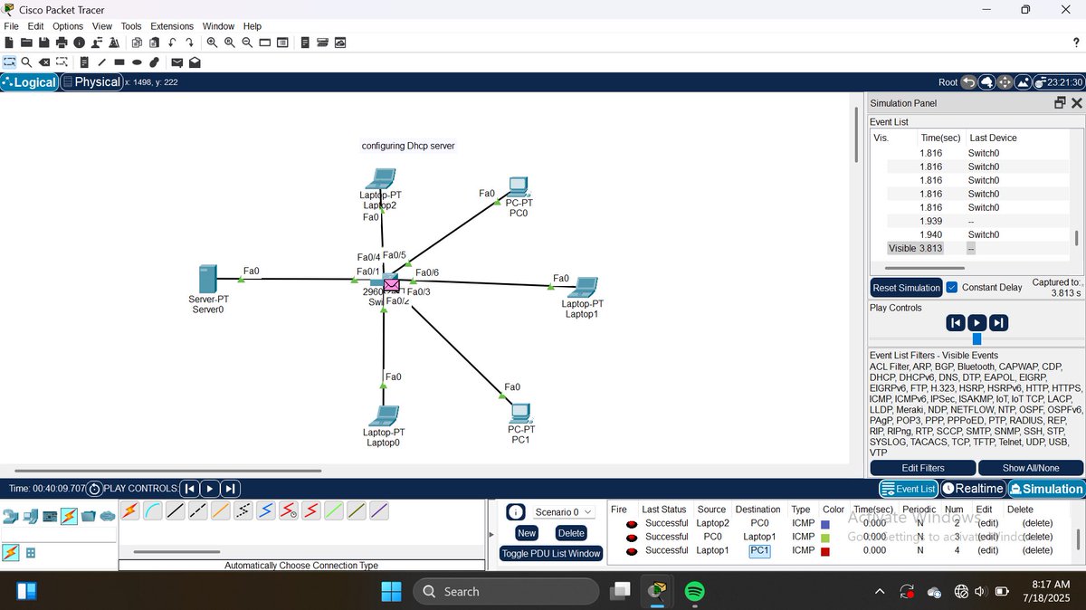 Clitbrainz's tweet photo. I the tried configuration of a dhcp server on a network .. I am open to corrections and suggestions 🙏
#networksecurity #CyberSecurity #networkin https://t.co/qTNnVZLjbg