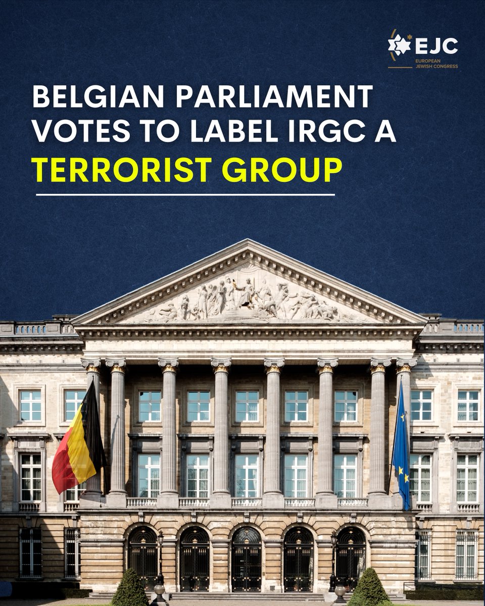 eurojewcong's tweet image. We welcome the decision of the Belgian Parliament to designate the Islamic Revolutionary Guard Corps (IRGC) as a terrorist organization
This is a necessary and principled step against one of the world’s most dangerous state-sponsored forces of terror.
The IRGC continues to…