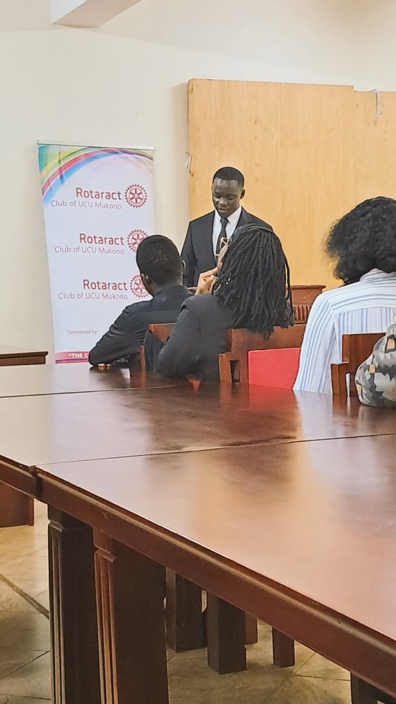 RuhinjaPeter's tweet image. Yesterday , I was humbled to usher in the Guest Speaker Mr Agaba Isaac Makanisa the ADRR central cluster 5 District 9213 to the rotaract Club of UCU where 22 members were inducted under President Catherine's Leadership.
#Rotaract
