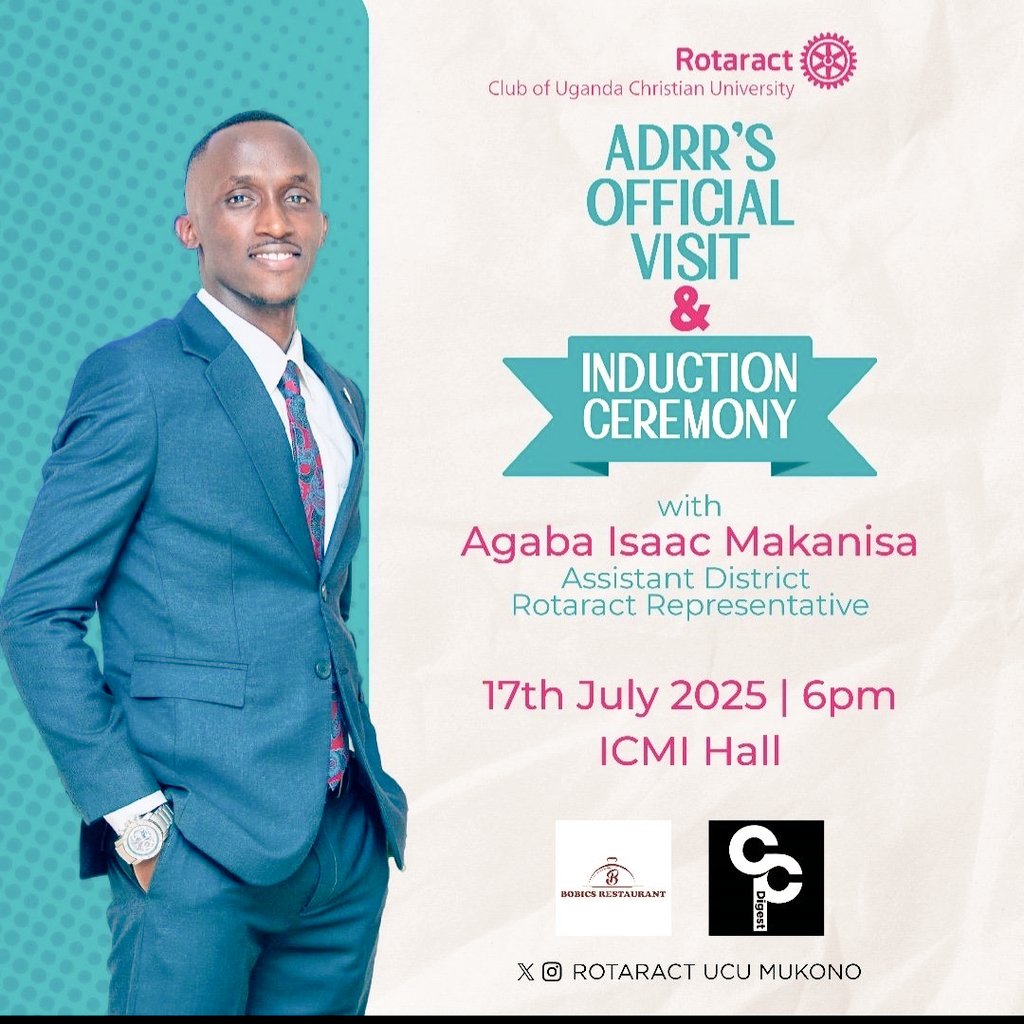 RuhinjaPeter's tweet image. Yesterday , I was humbled to usher in the Guest Speaker Mr Agaba Isaac Makanisa the ADRR central cluster 5 District 9213 to the rotaract Club of UCU where 22 members were inducted under President Catherine's Leadership.
#Rotaract