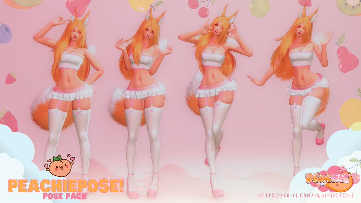 fwuffypeachie's tweet photo. 💕 Some of my posepacks recently. https://t.co/PczNdSrixr