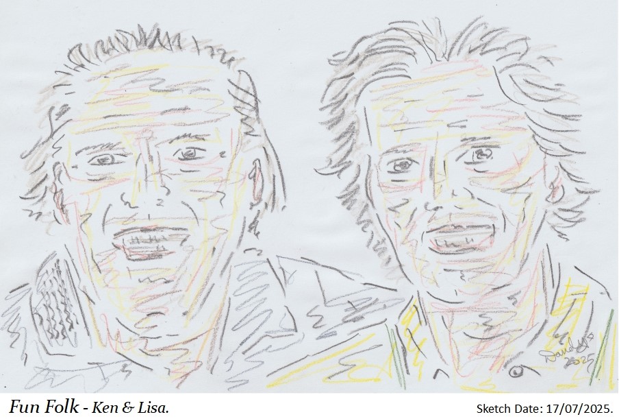 DrDanDiaper's tweet image. &apos;Fun Folk&apos;-Ken &amp;amp; Lisa (posted with permission) #portraits #PortraitThursday #sketch @abdulhayemehta @NorthStandGang @ilegally_indian @AnnieChave @palfreyman1414 @Edgaralanpoe48 @andydurrant75 @cbar2323 @kinobe911 @mattbob84 @WG_RumblePants #pencil #Pencildrawing #drawingart #art