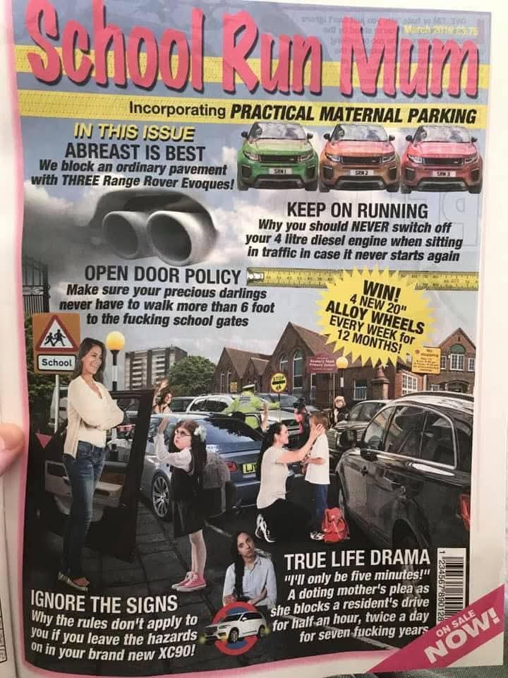 theInfraPM's tweet image. This latest edition of...
'School-Run-Mum Weekly'
"Someone had the audacity to ask me to switch my engine off today. I had to walk all the way back to my car to do that!"