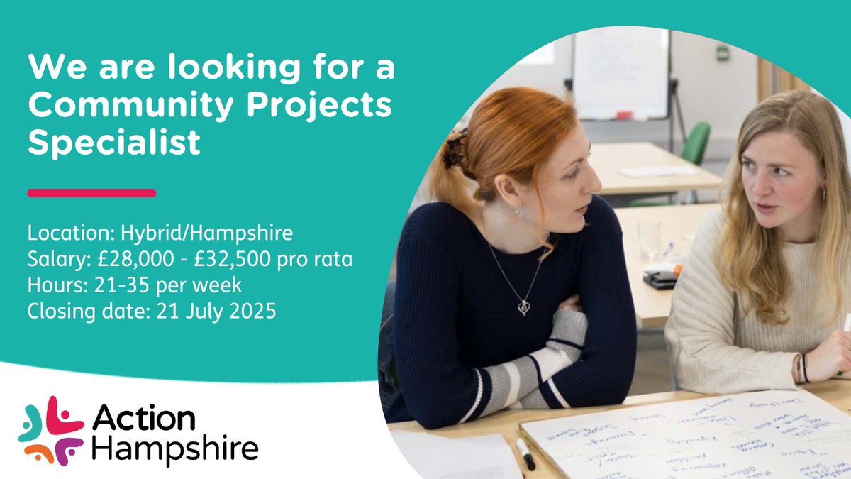 Join the Action Hampshire team! 🎉
Help make a difference to the VCSE sector across Hampshire. We are looking for a Community Specialist (Business Development).

👉 Interested in this role? Learn more and apply here: lght.ly/il20ad1

Closing date 21 July 2025