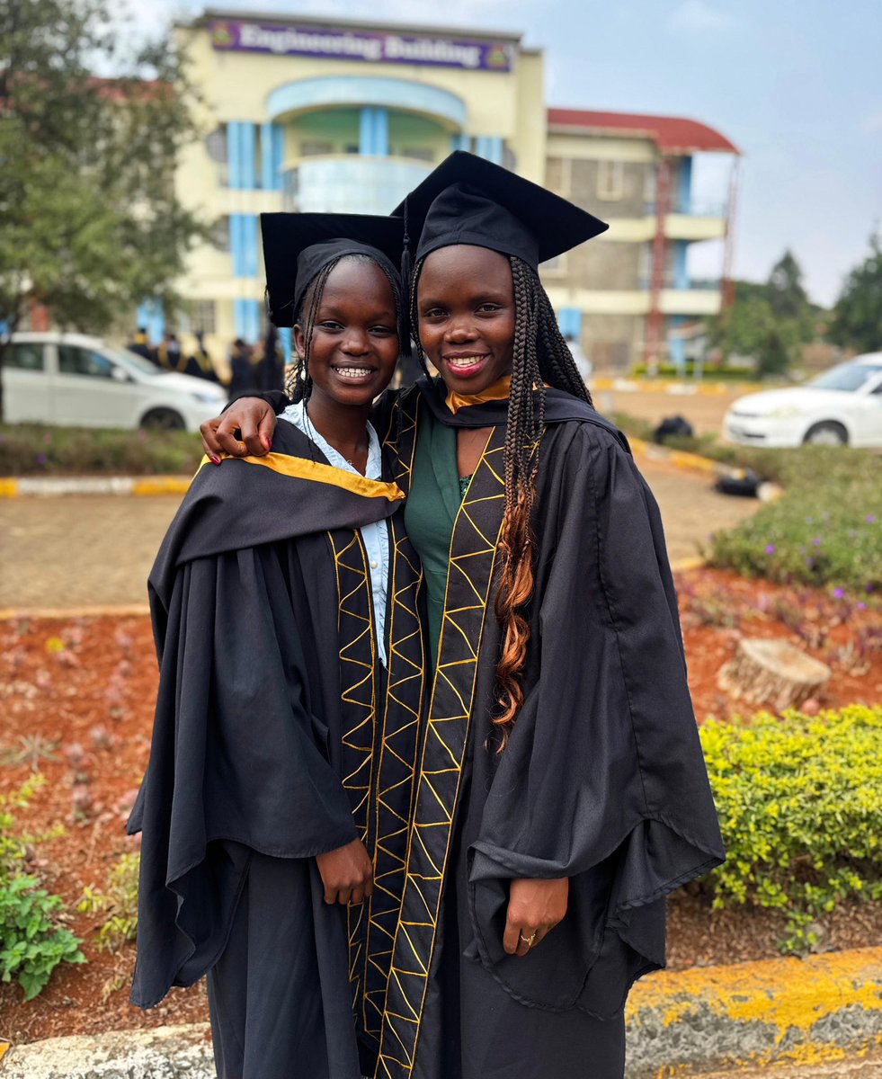 KETRACO1's tweet image. Today, #TeamKETRACO proudly celebrate the graduation of Faith Asegere and Violet Kerubo - the first beneficiaries of the KETRACO Scholarship for Orphans and Vulnerable Students (KETSOVS) - from Kenyatta University.
Faith graduates with a degree in Mechanical Engineering, and…