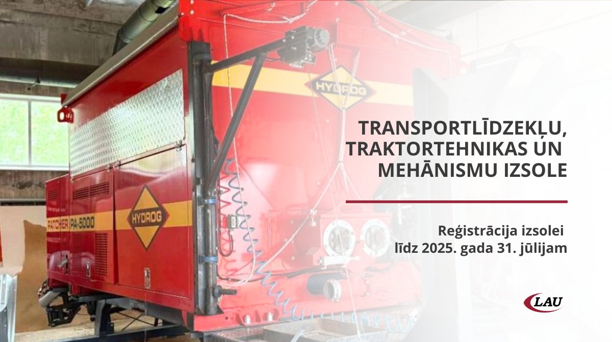 autoceli's tweet image. Aicinām piedalīties transportlīdzekļu, traktortehnikas un mehānismu elektroniskajā izsolē.
Plašāka informācija: lau.lv/lv/aktualitate…
#izsole