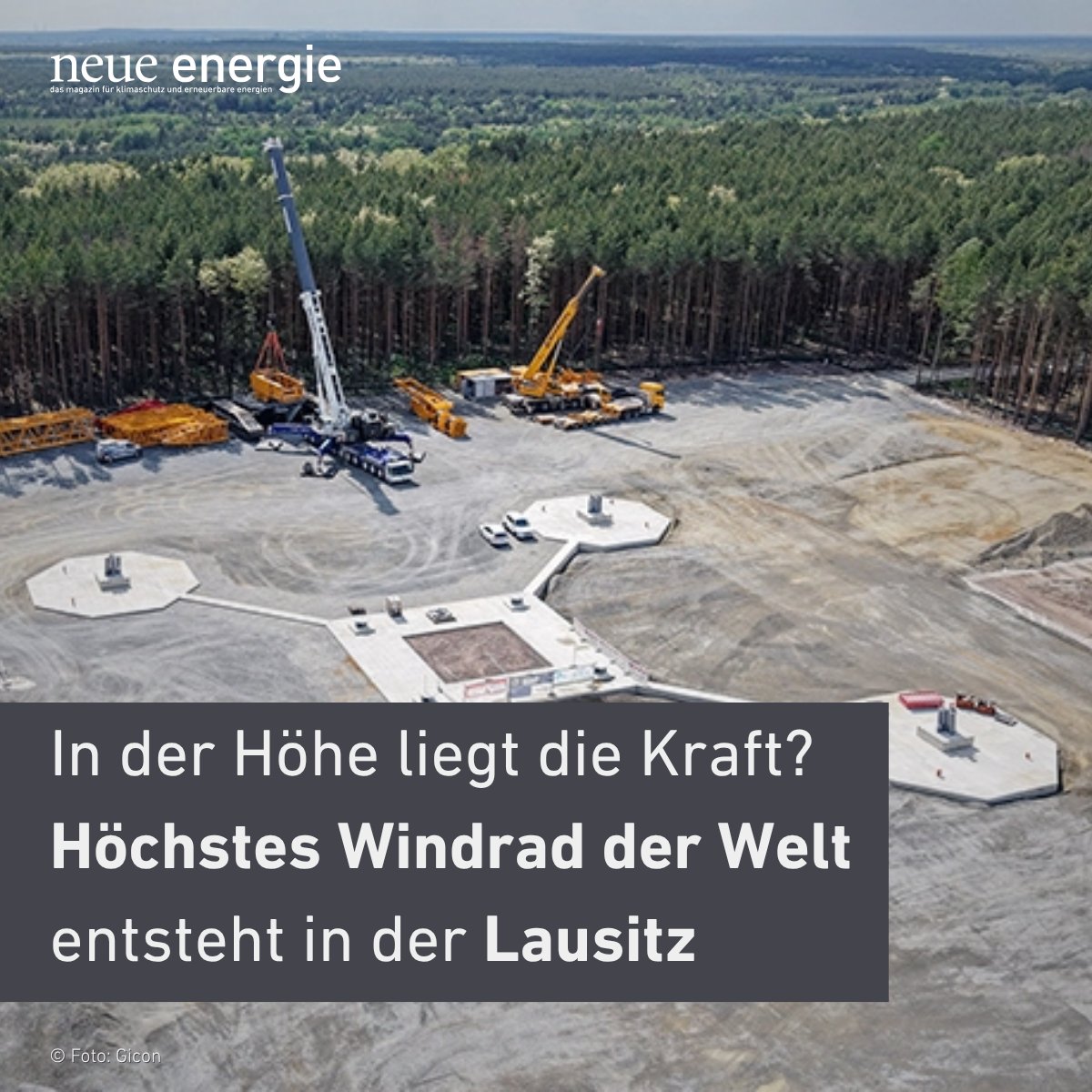In der Höhe liegt die Kraft!

Die bebaubaren Flächen in Deutschlands windreichen Regionen sind endlich. Windparkbetreiber stellen daher neue, deutlich höhere [...] weiterlesen -> neueenergie.net/artikel/wissen…

#höchsteWindradderWelt #Rekord #Gicon #Schipkau #Windkraft #Windenergie