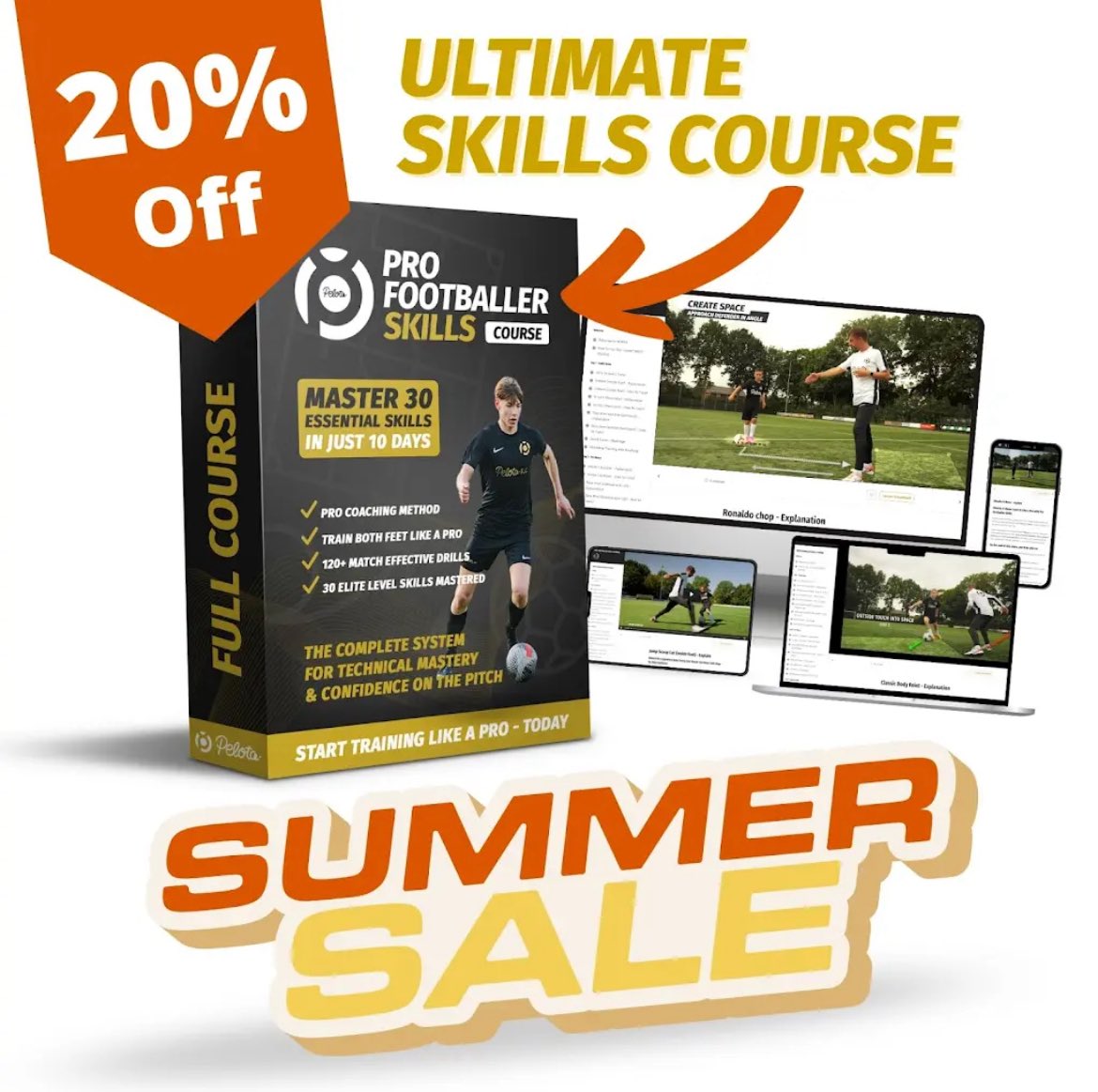 🚨Summer Sale – 20% OFF! ⚽

While others are taking a break, you come back stronger as the 2.0 version of yourself.

✅ Improve your first touch
✅ Boost your ball control
✅ Train anytime, anywhere

Grab your 20% now!

🔗 profootballerskills.com/ultimate-onlin…

#TrainLikeaPro #soccer