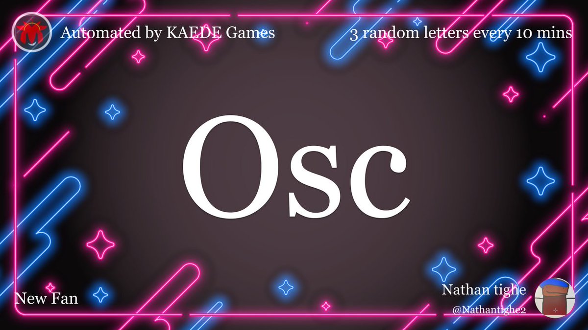 3letter_'s tweet image. Osc