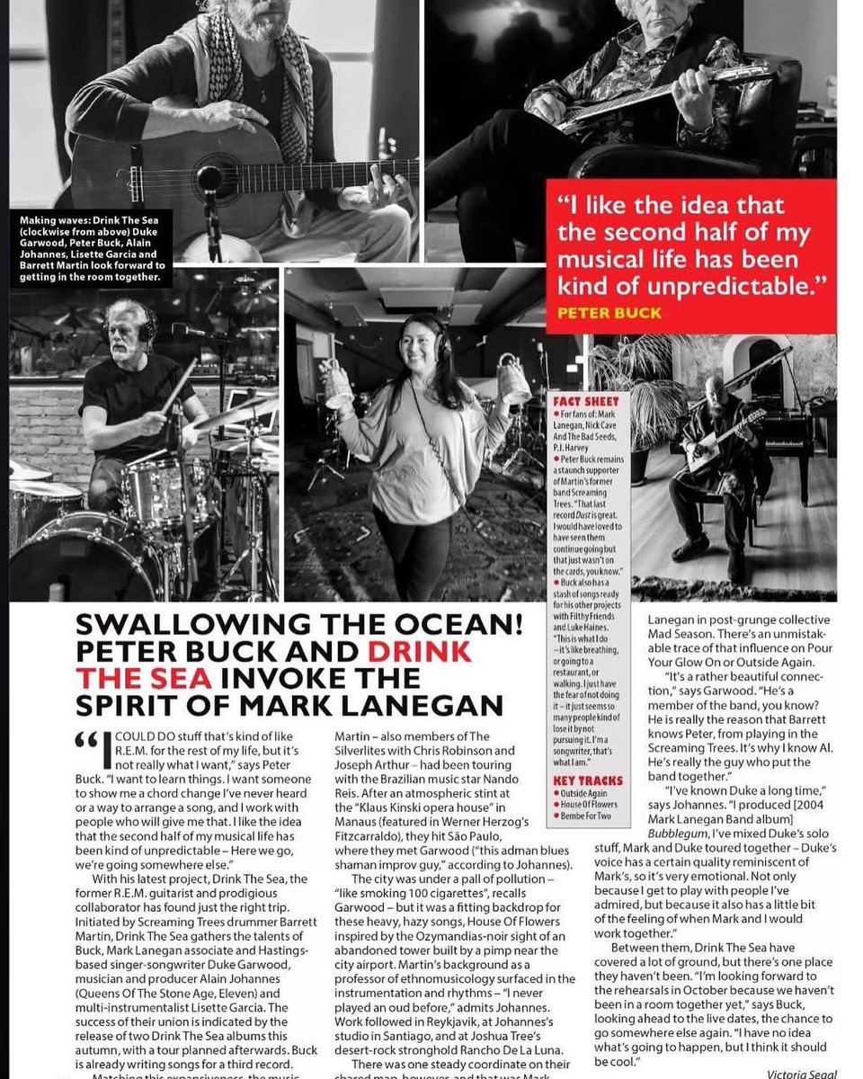 GOD UNKNOWN RECORDS (@godunknownrecs) on Twitter photo Drink The Sea - Duke Garwood’s new band with <a href="/remband/">R.E.M Band Official</a> Peter Buck, <a href="/AlainJohannes/">Alain Johannes</a> Lisette Garcia and Screaming Trees Barrett Martin. From <a href="/MOJOmagazine/">MOJO Magazine</a> 🙏 Drink The Sea - Duke Garwood’s new band with <a href="/remband/">R.E.M Band Official</a> Peter Buck, <a href="/AlainJohannes/">Alain Johannes</a> Lisette Garcia and Screaming Trees Barrett Martin. From <a href="/MOJOmagazine/">MOJO Magazine</a> 🙏