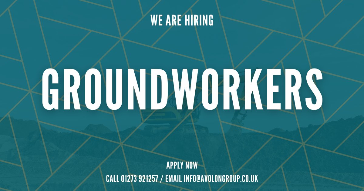 𝗚𝗿𝗼𝘂𝗻𝗱𝘄𝗼𝗿𝗸𝗲𝗿𝘀 - 𝗢𝘅𝗳𝗼𝗿𝗱

💷 £20-21 per hour
✅ Ongoing work

Requirements:
• Valid CSCS card
• PPE &amp; hand tools
• Minimum 2 years' experience

☎️ Call 01273 921257 to apply now!