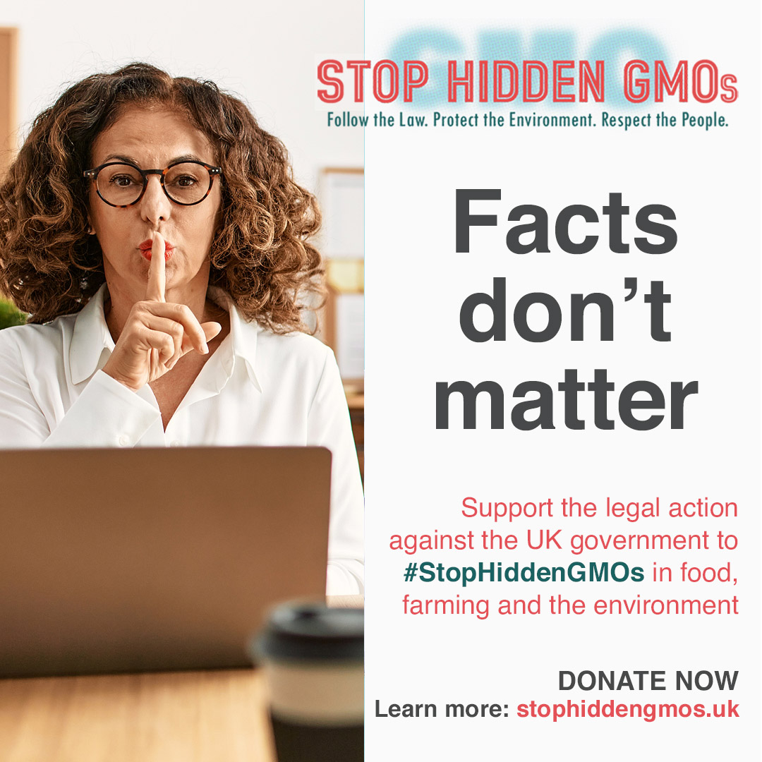 Beyond_GM's tweet image. Epic media fail. Every major UK media outlet covering GMO deregulation just repeated government talking points that precision bred GMOs are 'natural' & aren't GM at all. Zero critical journalism on blatant corporate spin. DONATE today to #StopHiddenGMOs crowdjustice.com/case/stop-hidd…