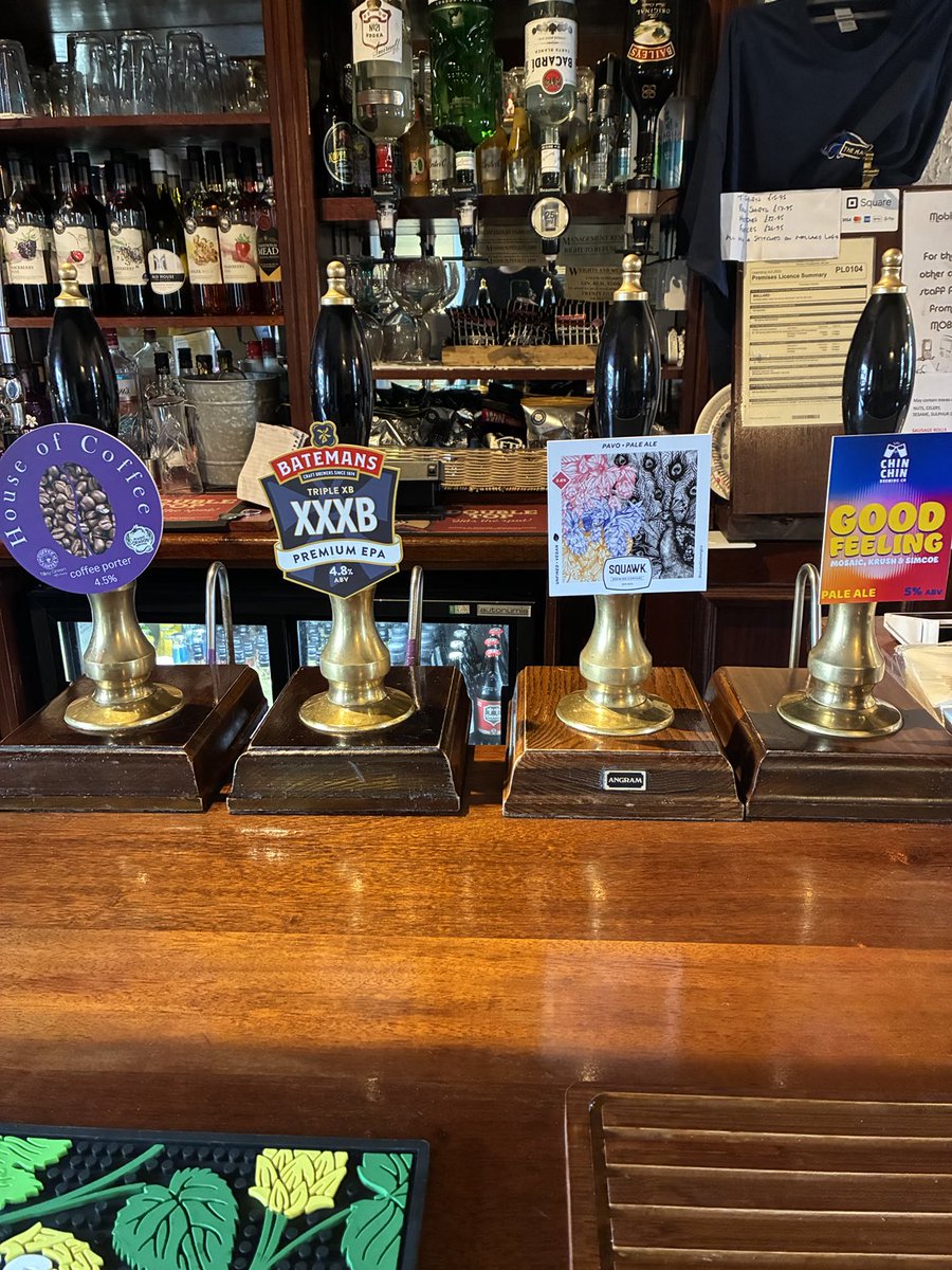 #RealAle on Friday:
⁦<a href="/SQUAWKBrewingCo/">SQUAWK BREWING CO</a>⁩ Pavo
<a href="/ChinChinBrewing/">Chin Chin Brewing</a> Good Feeling
<a href="/batemansbrewery/">Batemans Brewery</a> XXXB &amp;
Magic Dragon House of Coffee
Plus ciders from @WestonsCiderMil &amp; <a href="/lilleyscider/">Lilley's Cider</a> 
Card payments accepted
Outdoor seating available
Open 12-11pm
Please Repost