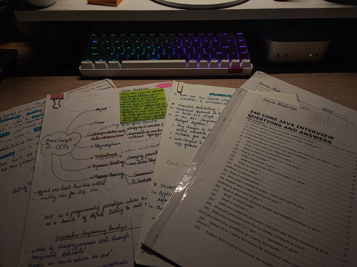 kamnaBhadoriya's tweet image. These are the notes I made last year and referred to during placements.