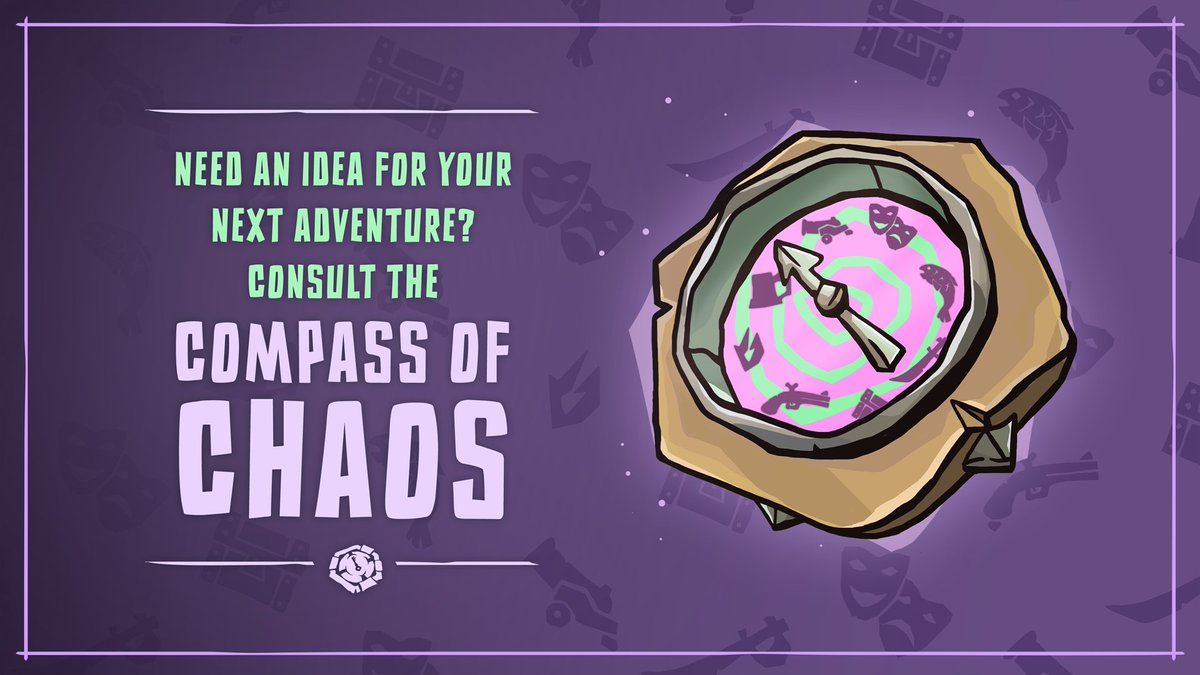 SeaOfThieves's tweet image. The Compass of Chaos has been updated with a selection of challenges harnessing Season 16's cannons and chests!
Seek a heading outside the box and #BeMorePirate on your next stream or adventure by consulting the Compass of Chaos: aka.ms/CompassOfChaos