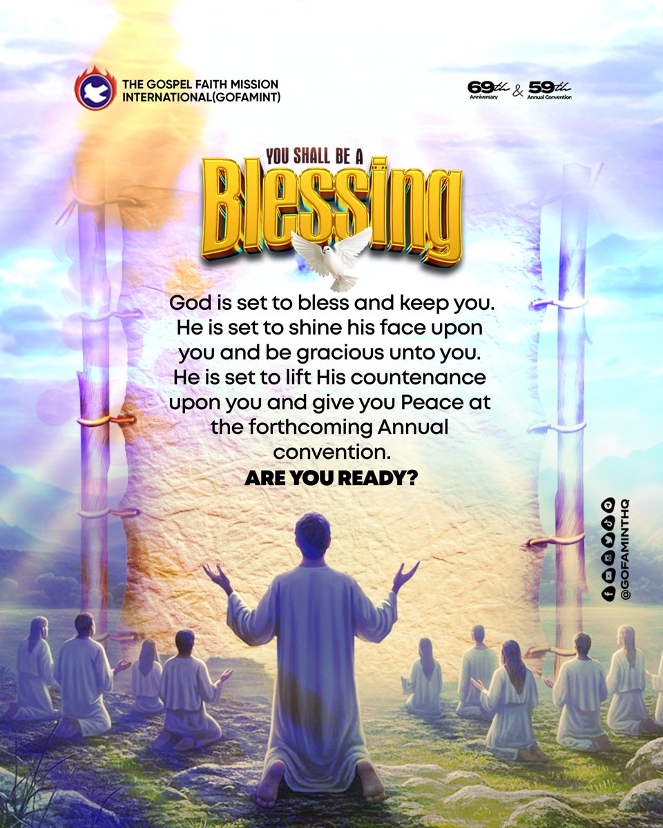 gofaminthq's tweet image. Are you ready?
#GOFAMINT
#YouShallBeABlessing
#AnnualConvention