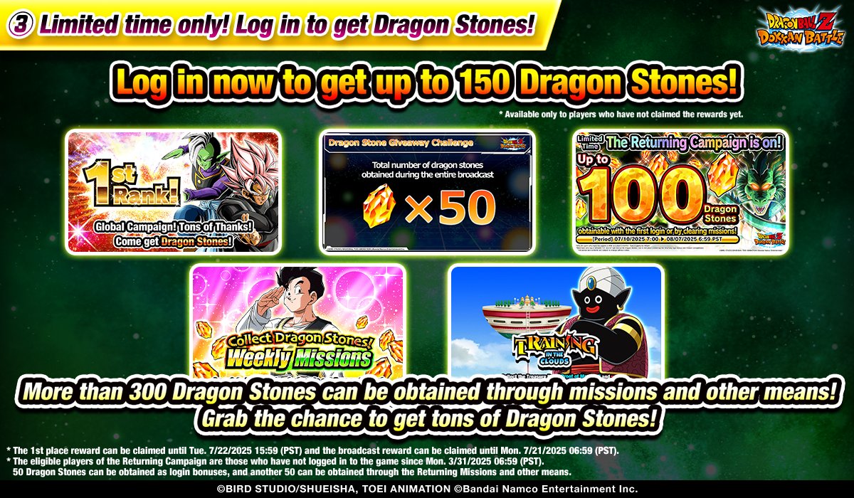 dokkan_global's tweet photo. 💥Large-scale Campaign Now Underway!💥

Here are ✨3 highlights✨ of the campaign held to celebrate the 10th Anniversary of the International Version! Log in to #dokkanbattle if you haven't done so! 💨

#GlobalDokkanCampaign #dokkanbattle #dragonball https://t.co/uDzN0wMhHX