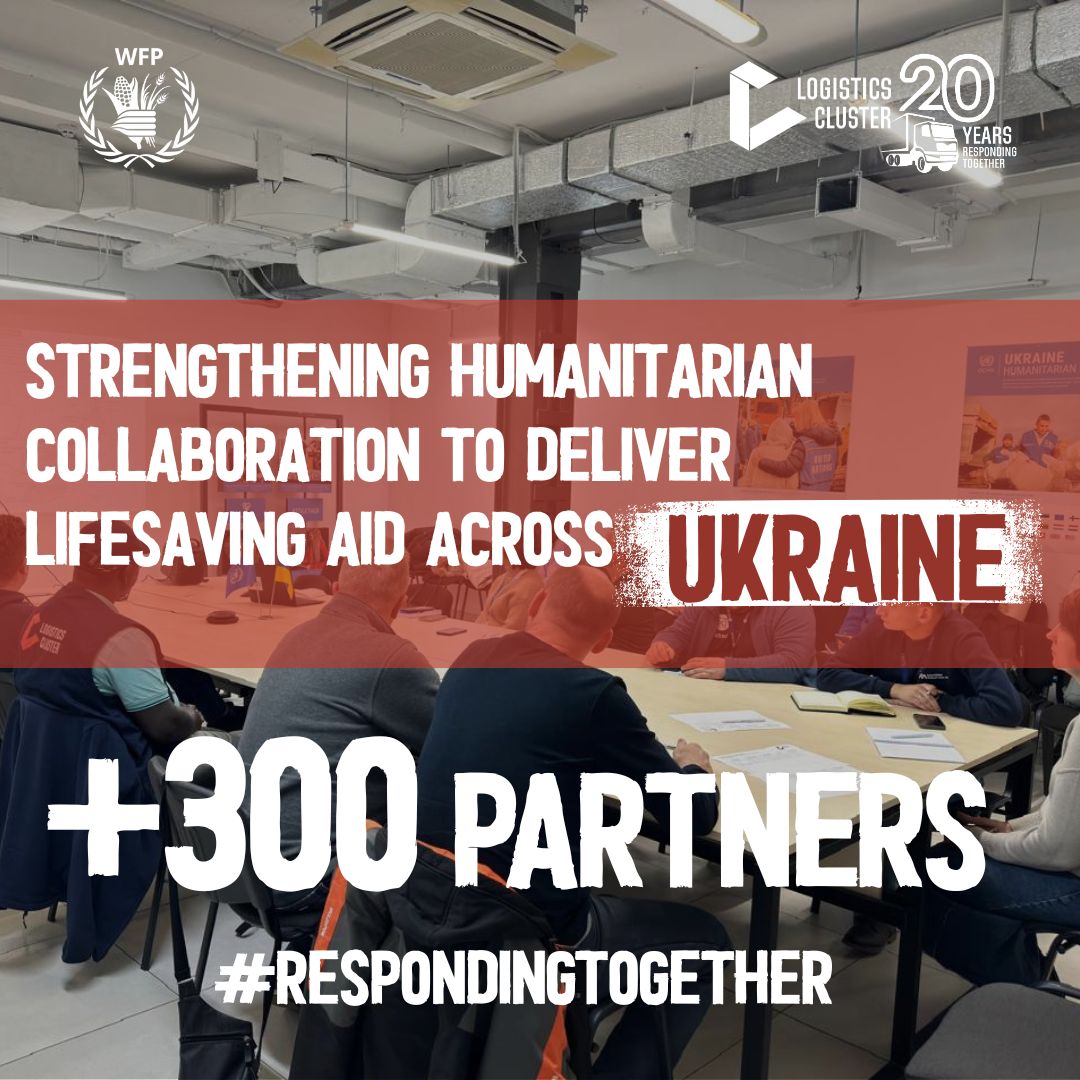 logcluster's tweet image. As attacks escalate in #Ukraine, the humanitarian crisis worsens.
Despite daily challenges, the @WFP -led Logistics Cluster continues to support frontline efforts, coordinating where needs are greatest, side by side with partners. The world must not neglect.
