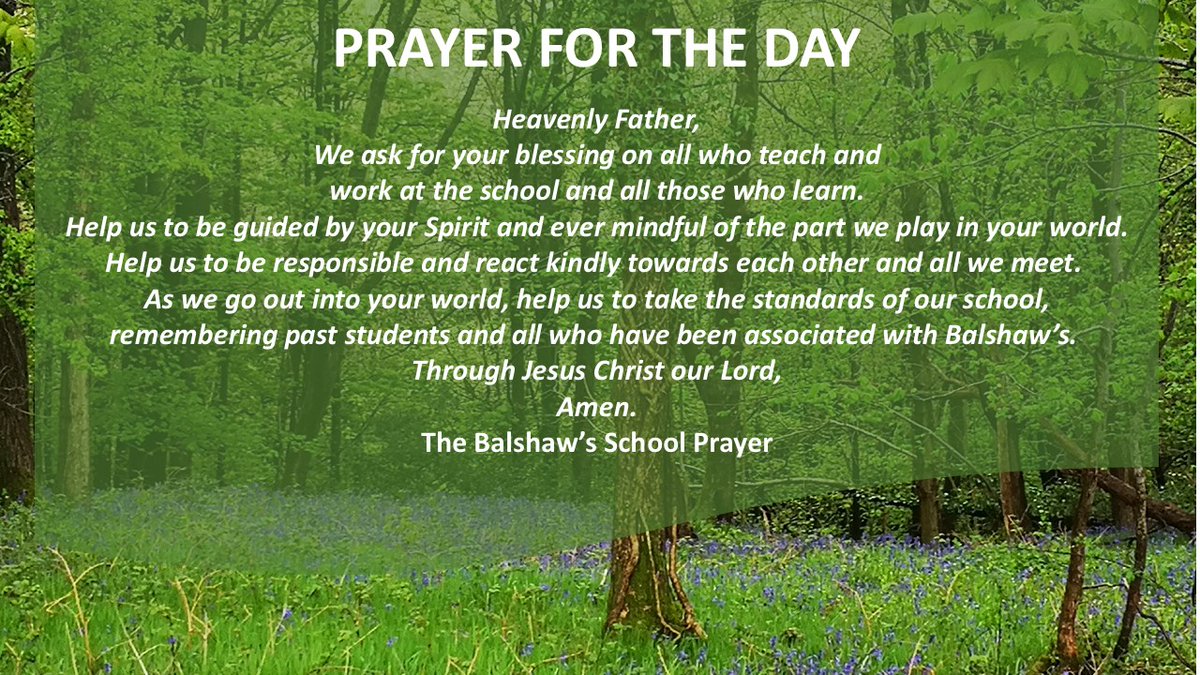 Please see our 'Prayer for the Day'.