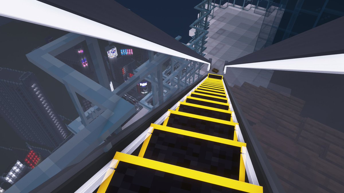mm03_minato's tweet image. 渋谷スカイ専用エスカレーター試作 #minecraft